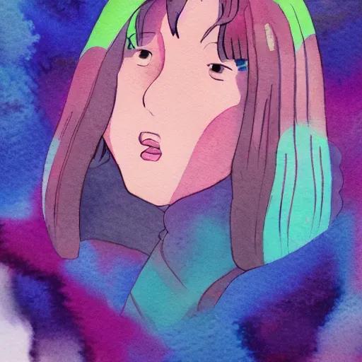 Prompt: A watercolor portrait of a character from Steven Universe, 4k, in the style of Berserk, trending on artstation, tasteful, bokeh, hyperrealistic, highly detailed, good proportions