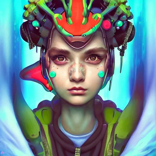 Image similar to lofi biopunk pokemon portrait, Pixar style, digital art, render, by Tristan Eaton Stanley Artgerm and Tom Bagshaw.