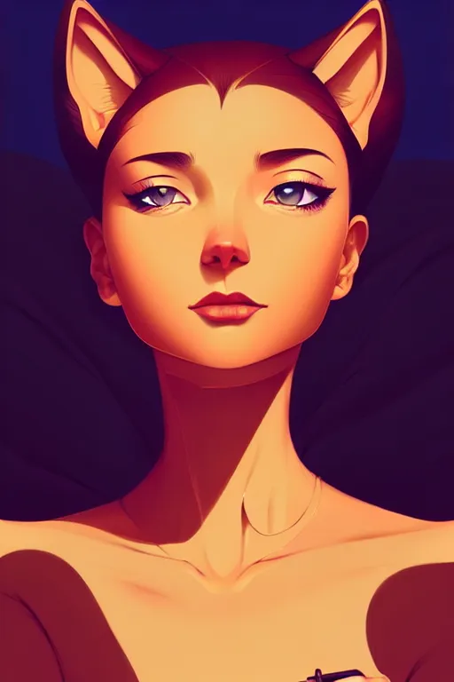 Image similar to smooth cat eyes, desert colors, centered median photoshop filter cutout vector behance hd by artgerm, jesper ejsing, by rhads, makoto shinkai and lois van baarle, ilya kuvshinov, rossdraws, illustration, art by ilya kuvshinov and gustav klimt