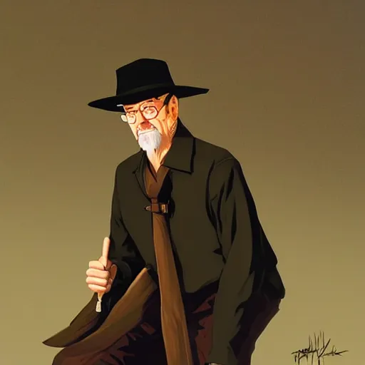 Prompt: terry pratchett by ilya kuvshinov