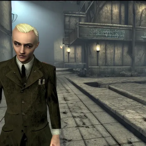 Image similar to Draco Malfoy! in the call of duty zombies map Tranzit, screenshot!!, BO2 Tranzit!!!,
