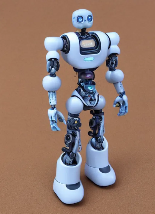 Prompt: 80mm resin detailed miniature of a Robot with organic body, beautiful bone structure, symmetrical facial features, Product Introduction Photos, 4K, Full body