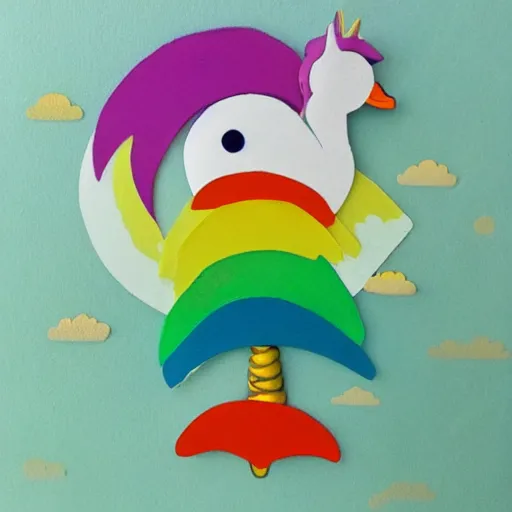 Image similar to Duck rainbow unicorn