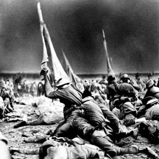 Prompt: the war, by robert capa,