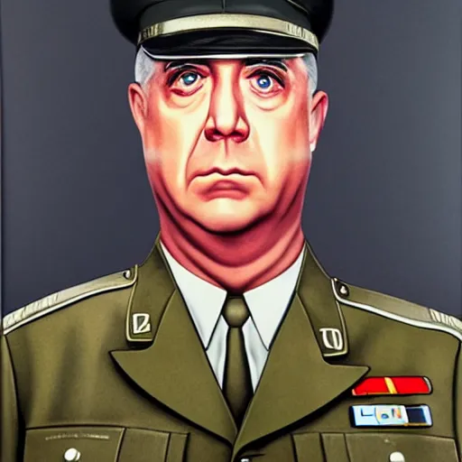 Image similar to the hyper - realistic portrait of sergeant hartman in las vegas parano