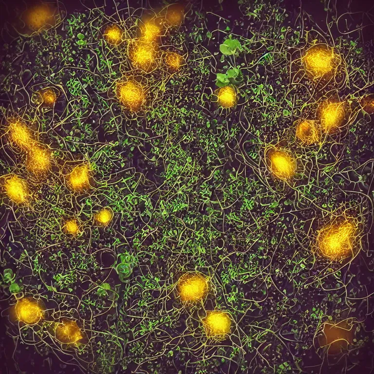 Image similar to double exposure of dally life, symbols of live, explosion, different sprouts and microgreens on mushrooms, cyber mushroom city, mushroom matrix, love is the most relevant theme, 8 k resolution, artistic mode, artistic, trending on instagram, long exposure, love art, serious, fantasy and dreams vibes, mushrooms style and macro style, spring vibes in twilight or sunset lights