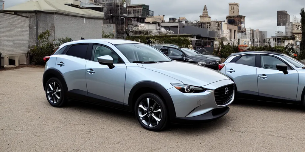 Prompt: a mazda cx 30 combined with a maserati