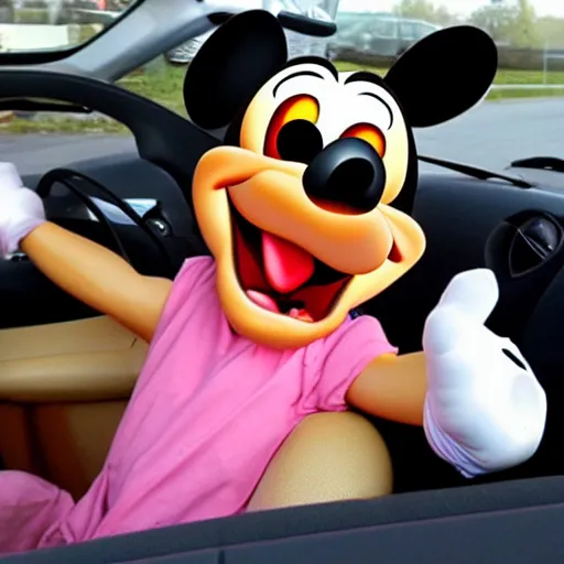 Image similar to real life goofy in a car accident