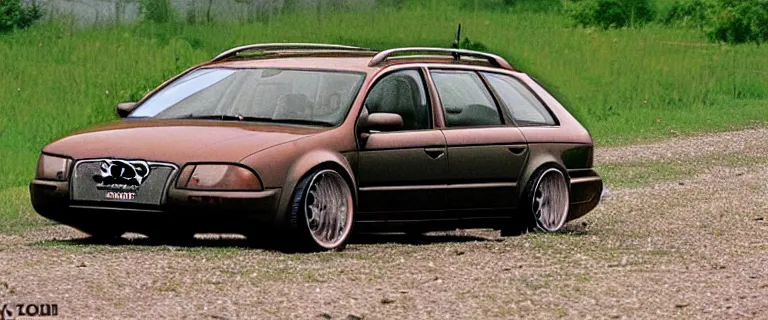 Image similar to Rusty Wrecked Audi A4 B6 Avant (2002), created by Barclay Shaw