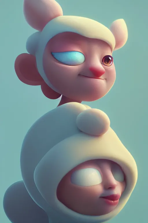 Image similar to extremely super mega cute character concept, soft light, soft mood, illustration, painting oil on canvas by Elena Zhurikhina and Goro Fujita, octane render trending on artstation, 4k, 8k, HD