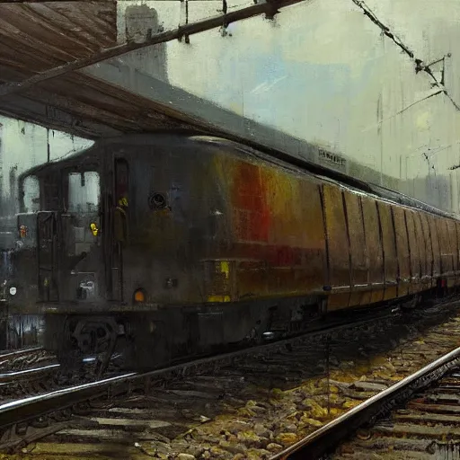 Image similar to etobicoke islington station painting by jeremy mann