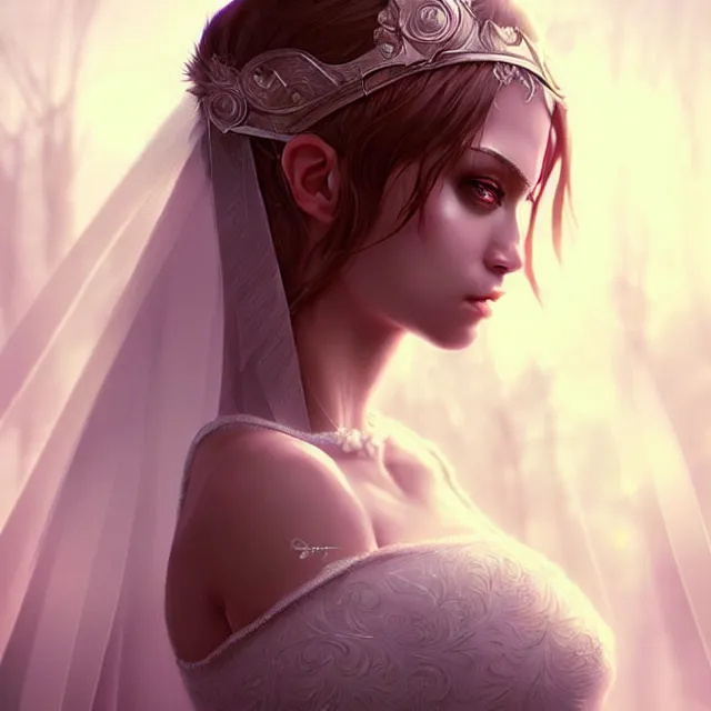 Prompt: epic professional digital art of 👰‍♀️🦄🥰,best on artstation, cgsociety, wlop, Behance, pixiv, astonishing, impressive, outstanding, epic, cinematic, stunning, gorgeous, much detail, much wow, masterpiece.