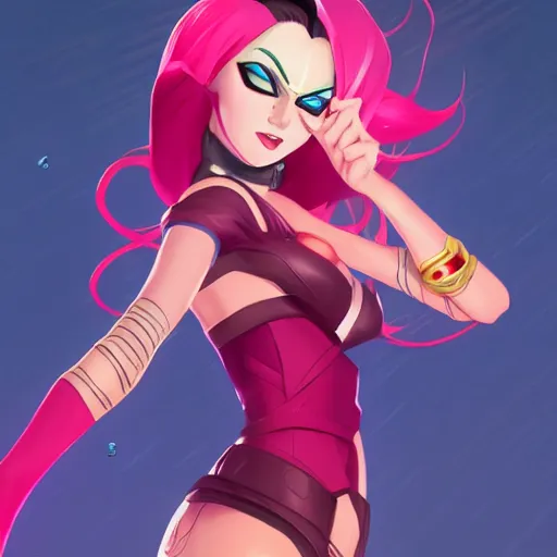 Prompt: jinx from league of legends, clean cel shaded vector art. shutterstock. behance hd by lois van baarle, artgerm, helen huang, by makoto shinkai and ilya kuvshinov, rossdraws, illustration,