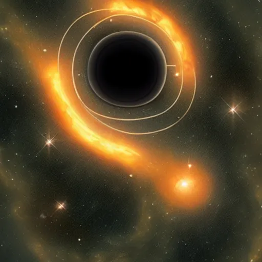 Prompt: A living black hole devouring a star. Expressive. Violent.