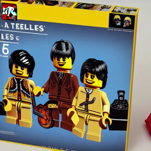 Prompt: a lego Beatles set