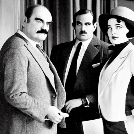 Prompt: scene of the hercule poirot tv serie featuring david suchet without a moustache