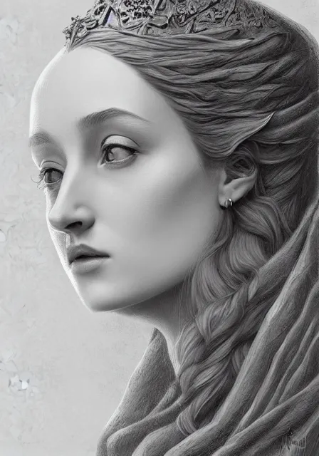 Image similar to sansa, intricate, elegant, highly detailed, digital painting, artstation, concept art, smooth, sharp focus, illustration, pre - raphaelite style