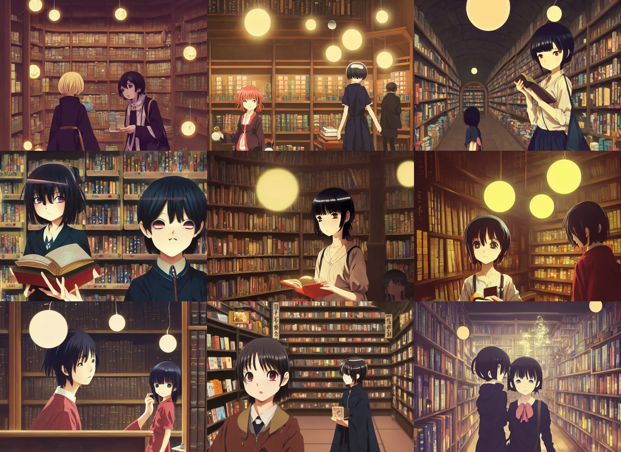 AI Art: Bookshop Anime Girl by @Anonymous | PixAI