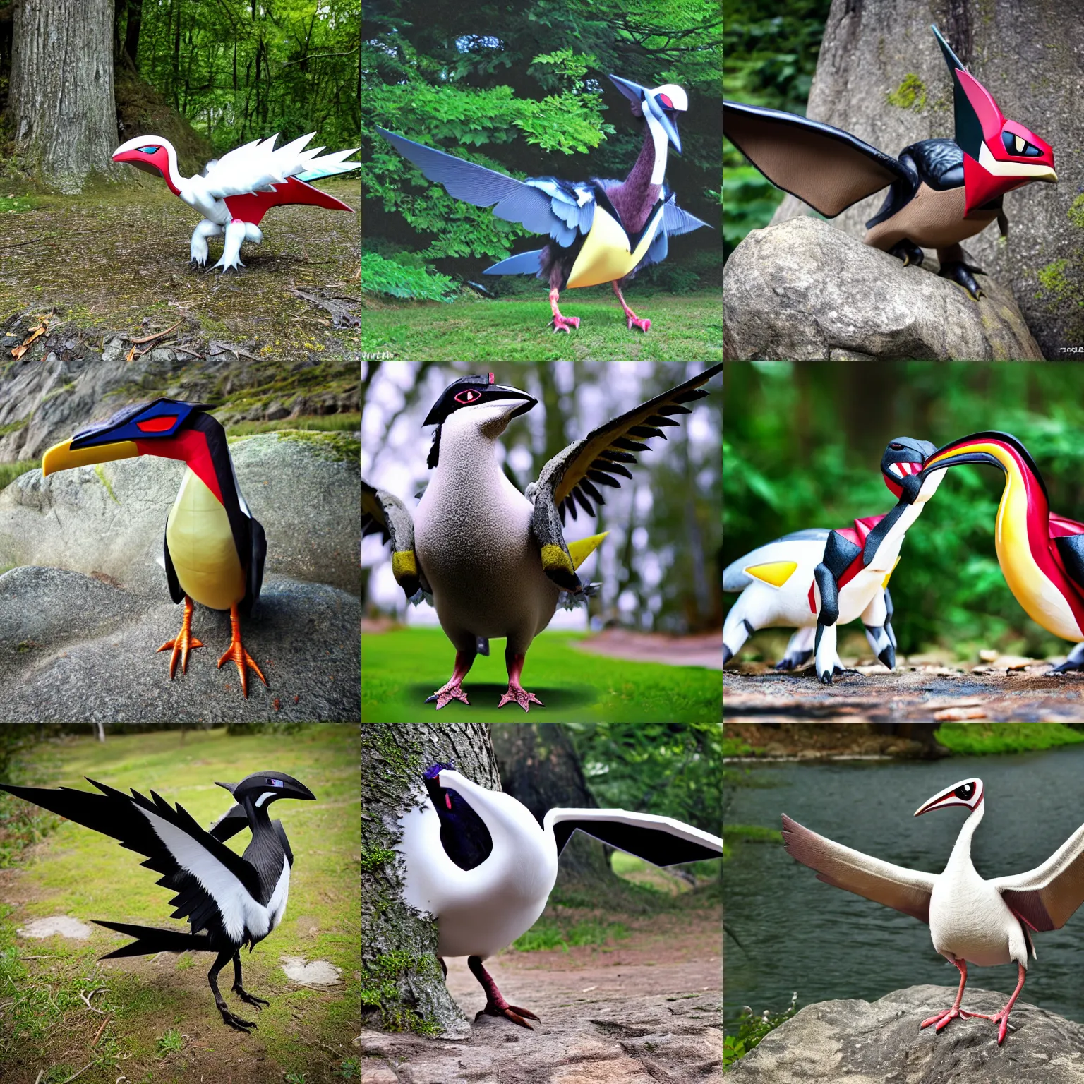 Prompt: The pokemon skarmory as a real life animal, nature photography, outdoors