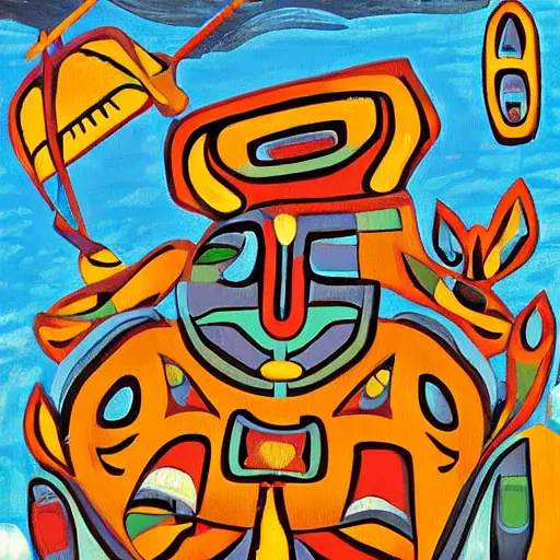 Image similar to haida art depiction of summer