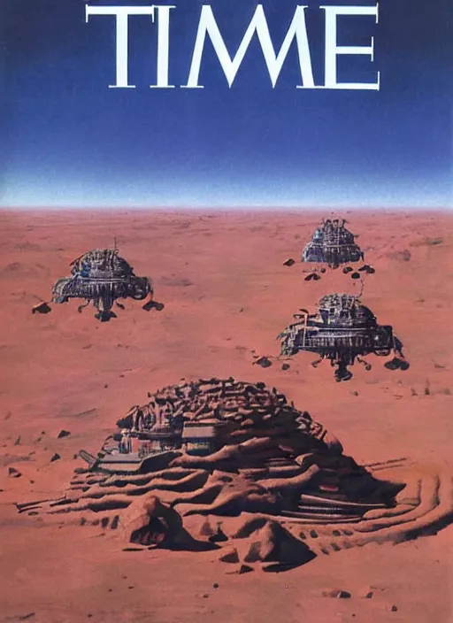 Prompt: TIME magazine cover, the coming AI singularity, by Chesley Bonestell