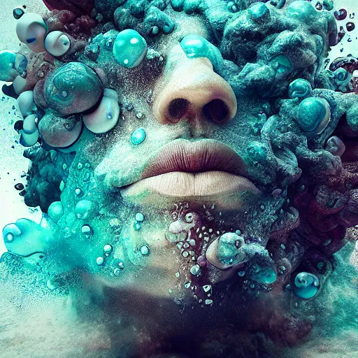 Image similar to underwater ink, liquified, highly detailed, photorealism, digital art, 3 d object, octane rendering, unreal engine, by alberto seveso