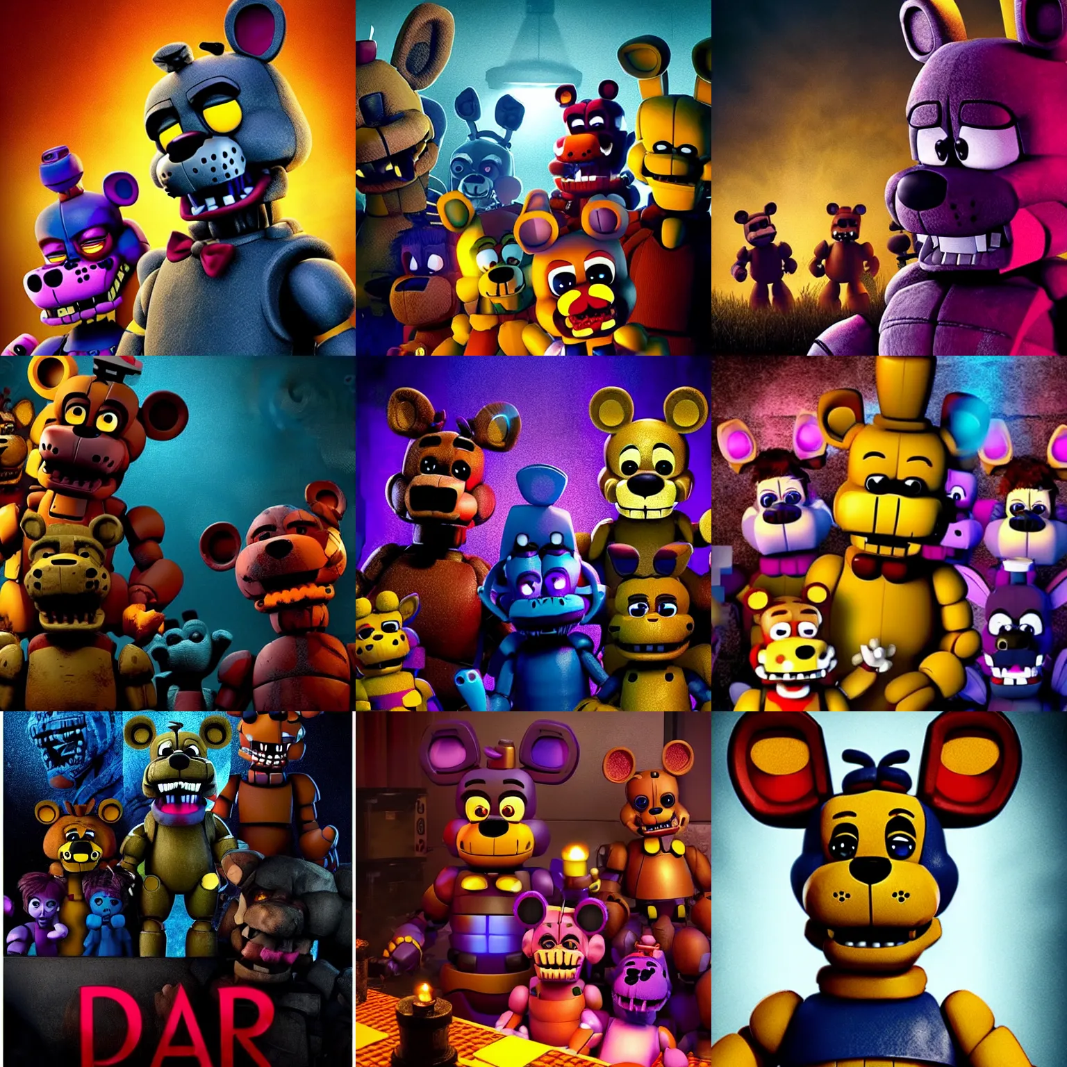 Five Nights At Freddy's movie poster, Stable Diffusion
