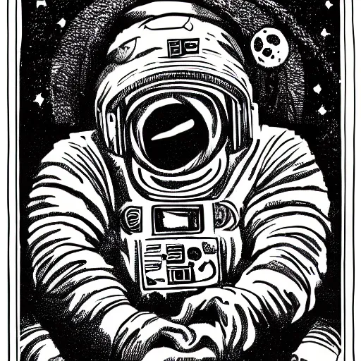 Image similar to An occult astronaut