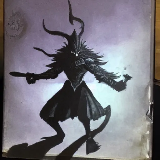 Image similar to nightmare shadow creature holding sword