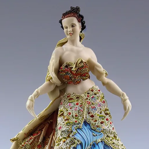 Image similar to a beautiful intricate exquisite plastic figurine model