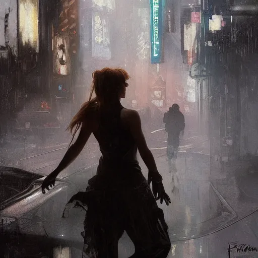 Image similar to bella thorne and emma watson, hyperrealistic full figure, bladerunner street, art of elysium by jeremy mann and frank frazetta and alphonse mucha, fantasy art, photo realistic, dynamic lighting, artstation, full figure poster, volumetric lighting, very detailed face, 4 k, award winning