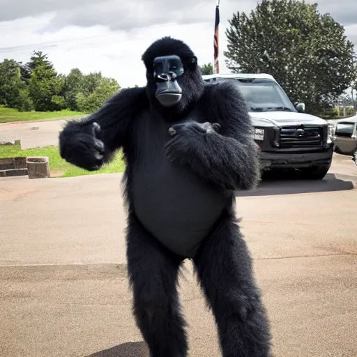 Image similar to Bernie Sanders in a Gorilla Suit