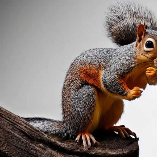 Image similar to studio photograph of alien squirrel hybrids