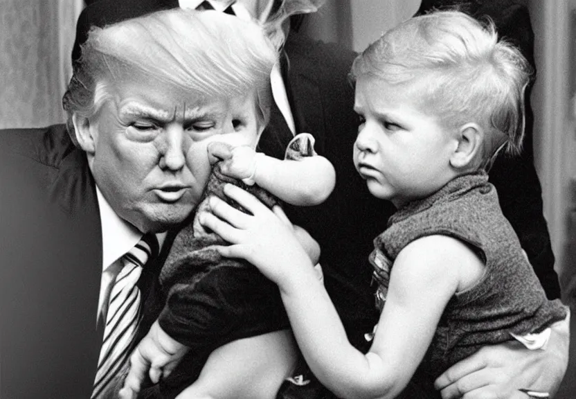 Image similar to Donald Trump as an infant.