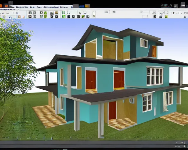 Image similar to 3 d home arcitecture design software, old software, windows 3. 1 software