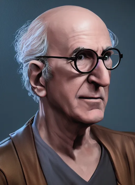 Image similar to an epic fantasy comic book style portrait painting of Larry David, unreal 5, DAZ, hyper realistic, octane render, dynamic lighting