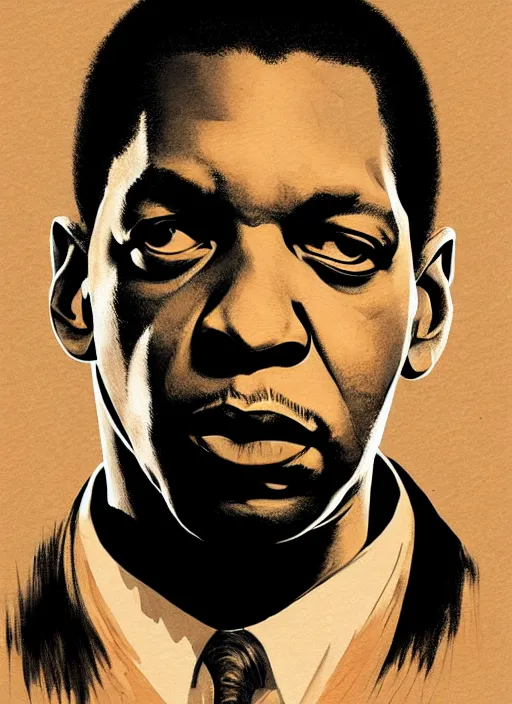 Image similar to portrait of john coltrane as a rock star, intricate, elegant, highly detailed, digital painting, artstation, concept art, smooth, sharp focus, illustration, art by wlop, mars ravelo and greg rutkowski