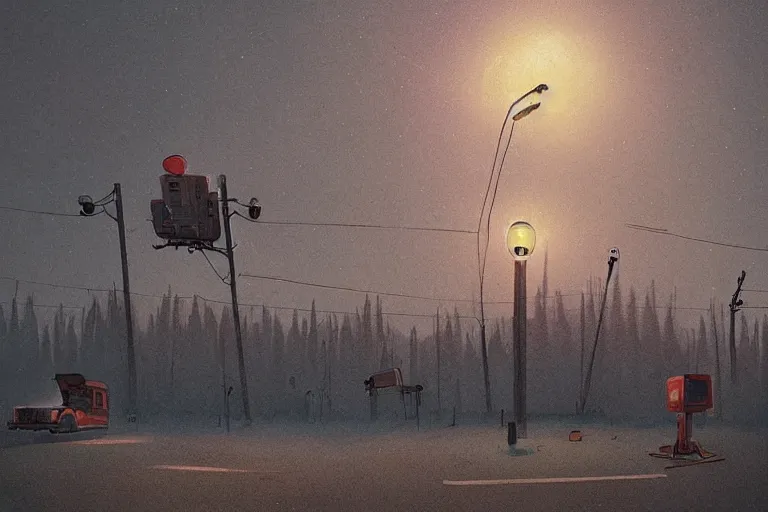 Image similar to drawings in the style of Simon Stalenhag , photographed by Canon EOS, cinematic lighting, natural complexion, extremely high definition shot, aesthetic canon of proportions