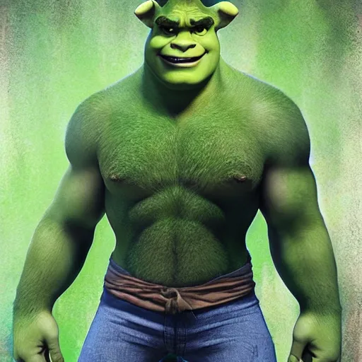 Prompt: Bruce Banner Shrek