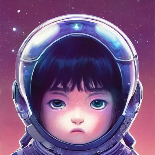 Image similar to A space realistic cat with big and cute eyes, fine-face, realistic shaded perfect face, fine details. realistic shaded lighting poster by Ilya Kuvshinov katsuhiro otomo ghost-in-the-shell, magali villeneuve, artgerm, Jeremy Lipkin and Michael Garmash, Rob Rey and Kentarõ Miura style, trending on art station