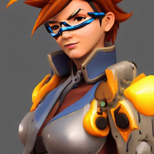 Image similar to tracer from overwatch as a barbarian