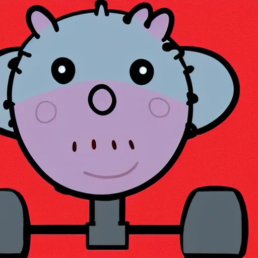 Image similar to peppa pig head shaped like turbocharger, turbo, mechanical, engine