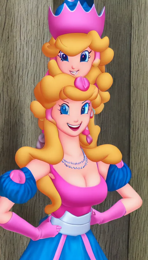 Image similar to Princess Peach grinning