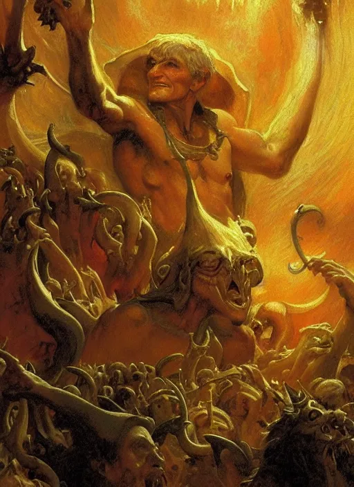 Prompt: close up of the seventh circle of hell from dante's divine comedy. highly detailed painting by gaston bussiere, craig mullins, j. c. leyendecker 8 k