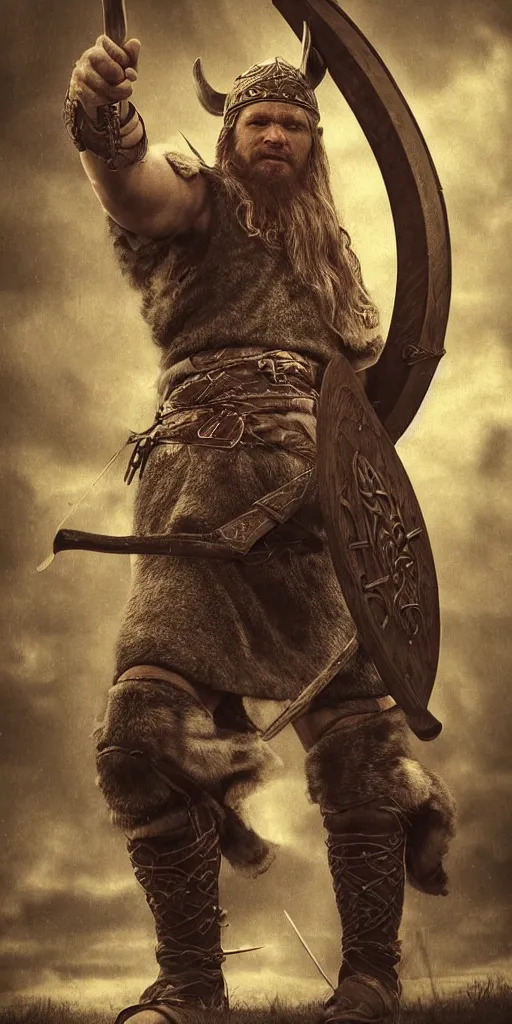 Image similar to strong Viking warrior, photorealistic