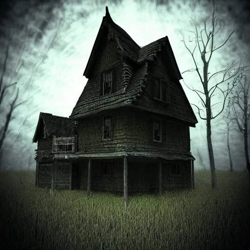 Prompt: village horror house forest darkness dark unreal render