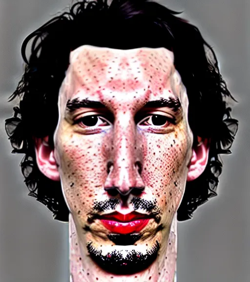 Prompt: a portrait of adam driver the kind despot, hyperrealism, highly detailed