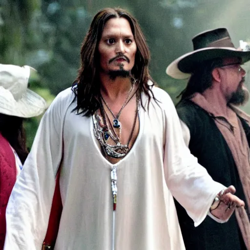 Image similar to Johnny Depp as Jesus Christ