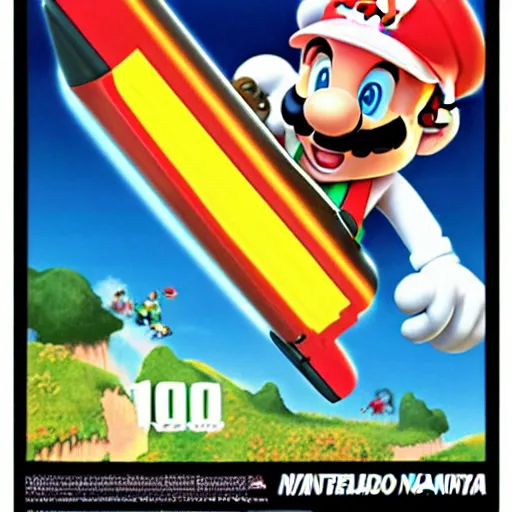 Image similar to poster ad from nintendo, issue 1 0 0 april 2 0 0 3