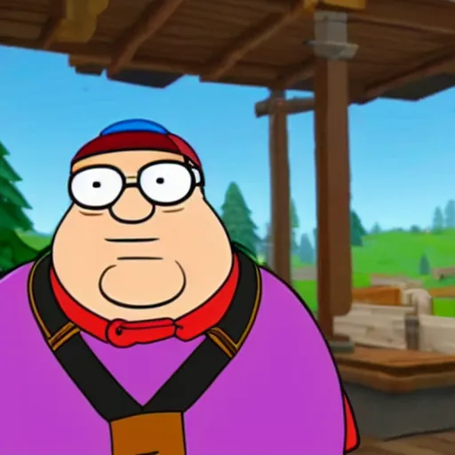 Prompt: peter griffin in fortnite